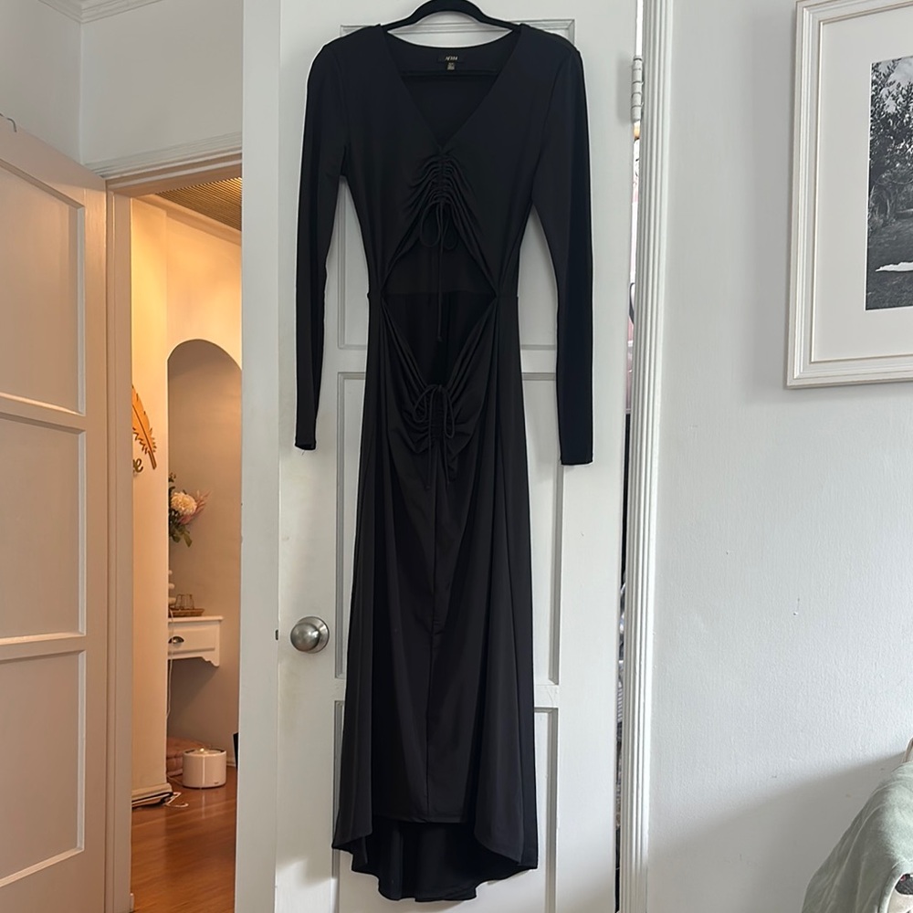 AFRM Black Long Sleeve Dress